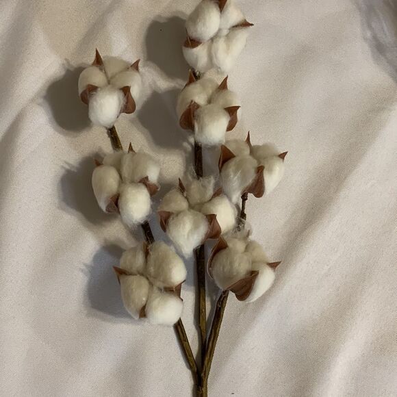 Cotton picks SET OF FOUR STEMS - Picture 2 of 2